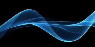 Beautiful Dark Color light blue abstract waves design