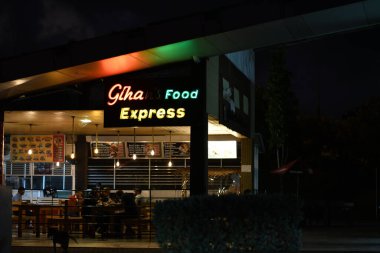 A view of the food court of a shopping center