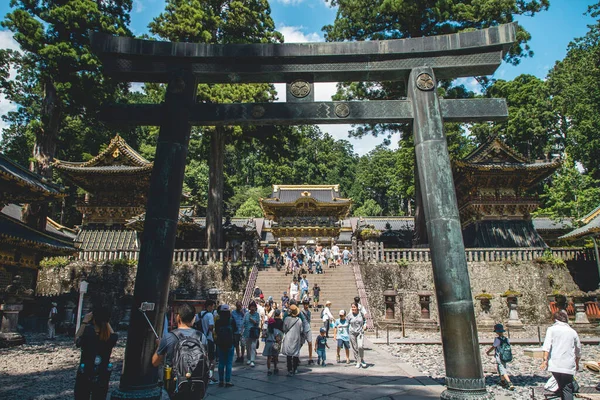 Toshogu Shrine Tochigi Prefecture Lots People Tourists Walking Japan — Stock Photo, Image