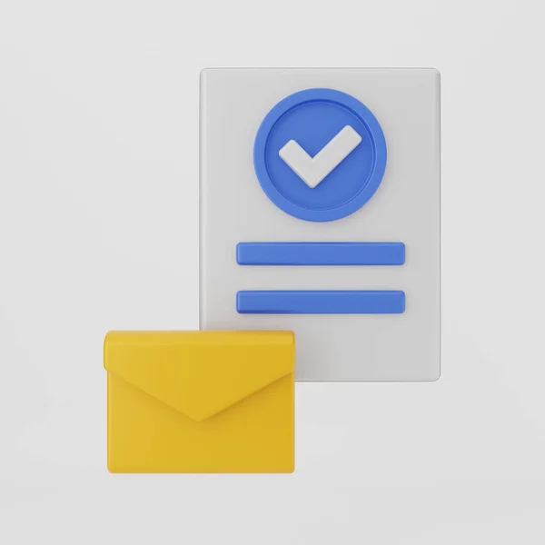 Illustration Email Icon Gray Background — Stock Photo, Image