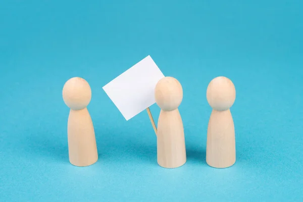 Group Protesters Holding Empty Sign Demonstration Human Right Freedom Political — Stock Photo, Image