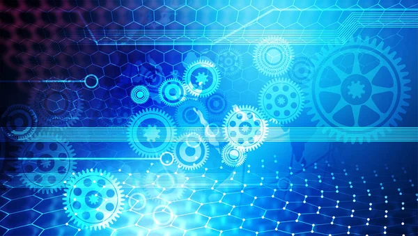 An illustration of a blue abstract digital technology design background