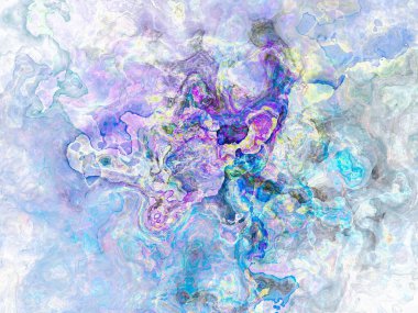 Soyut arkaplan illüstrasyonuna bir göz atın, modern hipster fraktal alev grafiği. Renkli sürreal poster, afiş