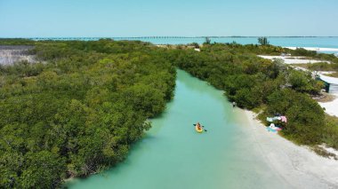 A beautiful view of a river in Punta San Julian, Isla del Carmen in Campeche Mexico