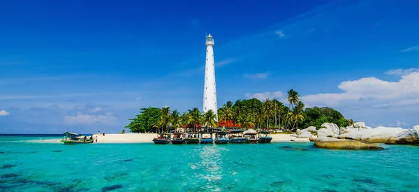 Arriving Lengkuas Island Speedboat — Stock Photo, Image