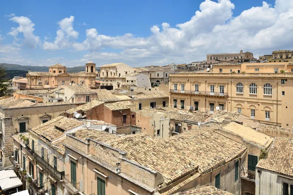 Uitzicht Stad Noto Vanaf Daken Van Kathedraal Italië — Stockfoto