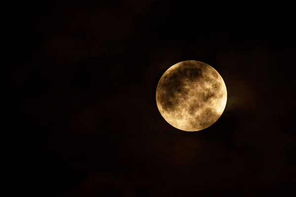 Glowing Full Moon Dark Sky — Stock Photo, Image