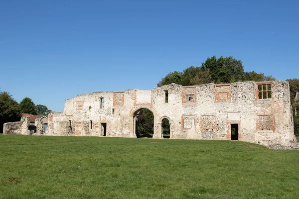 Ruínas Antigas Casa Monástica Cluniac Priorado Lady Thetford Norfolk Construído — Fotografia de Stock