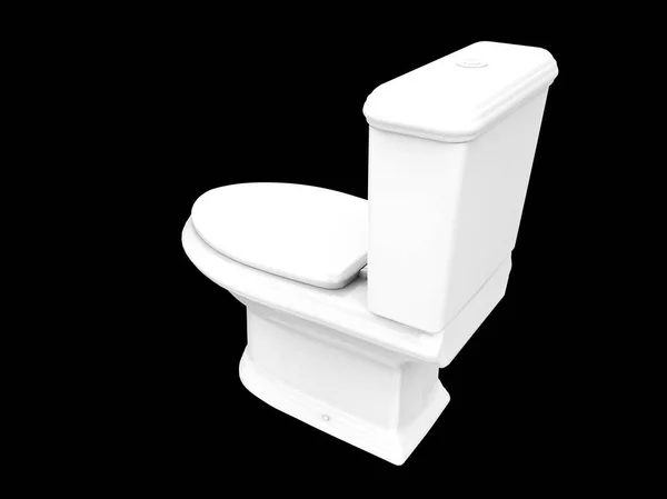 Isolated Seat Lavatory Closet Toilet Bathroom Porcelain Illustration — Stock Photo, Image