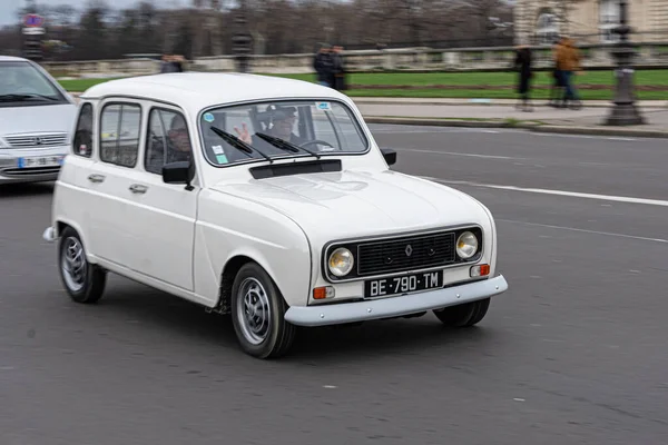 Klassieke Stadsauto Straat Renault — Stockfoto