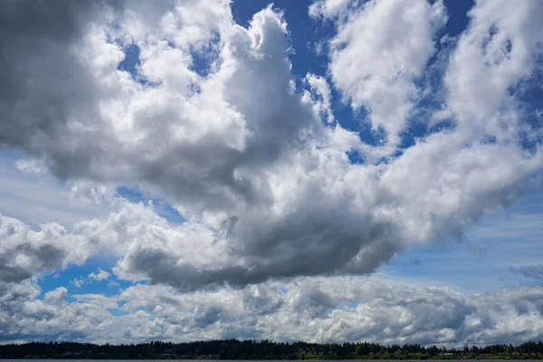 Varias Formaciones Nubes Cielo — Foto de Stock
