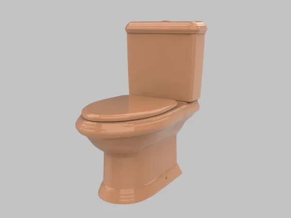Isolated Seat Classic Closet Toilet Porcelain Illustration — Stock Photo, Image