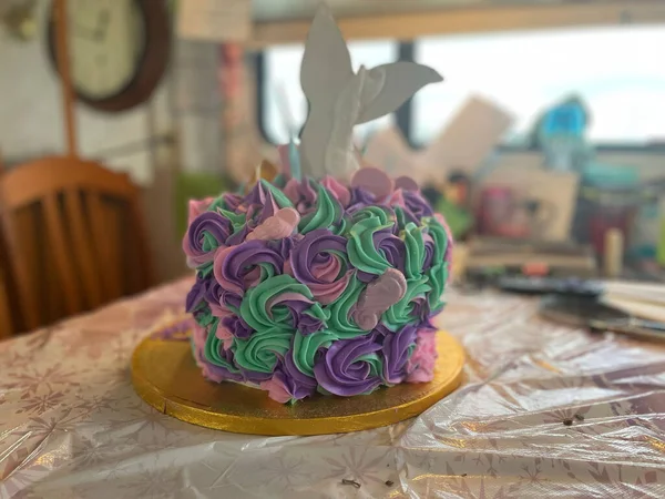 Unicorn Mermaid Birthday Cake on a birthday