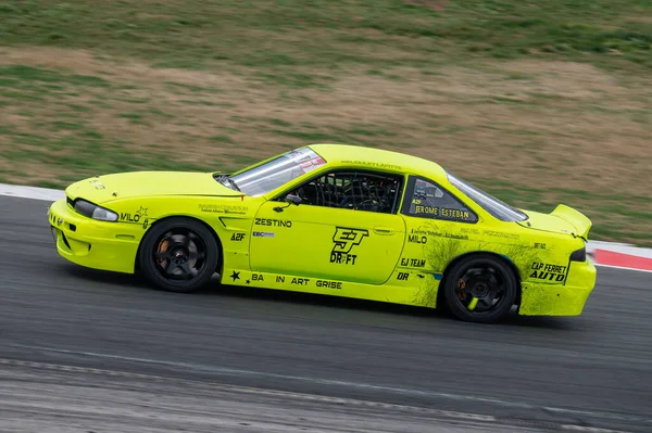 Nissan Silvia S14 Drijft Het Circuit — Stockfoto