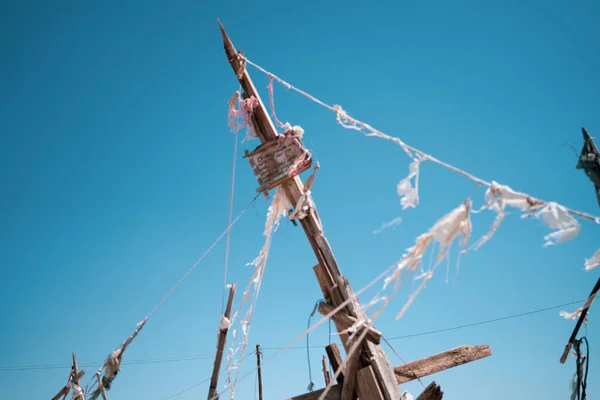 Dirait Vieux Bateau Mort Près Mer Salton — Photo