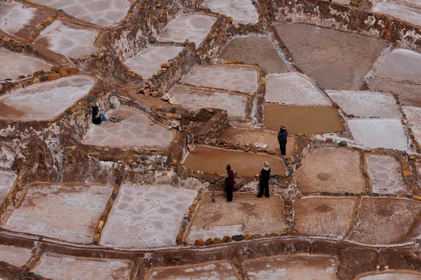 Incredible Salt Ponds Maras Peru — Photo