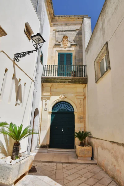 Łuk Wejściowy Starym Domu Presicce Wieś Prowincji Lecce Włochy — Zdjęcie stockowe