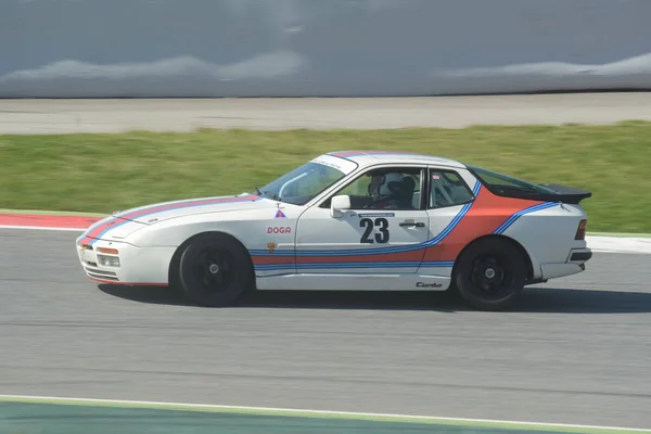 Class Germany Car Running Asphalt Porsche 944 — Stok fotoğraf