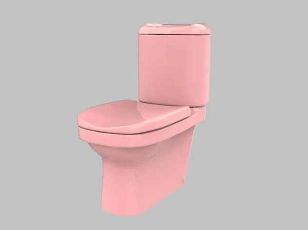 Closet Pink Toilet Bathroom Porcelain Illustration — Stock Photo, Image