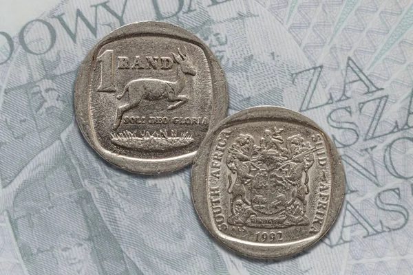 Südafrikanische Rand Münze Vorder Und Rückseite Währung Der Republik Südafrika — Stockfoto