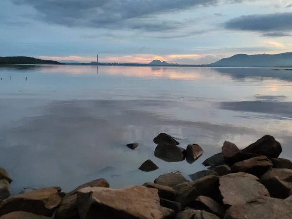 Beautiful View Lake Sunset — Stock Photo, Image