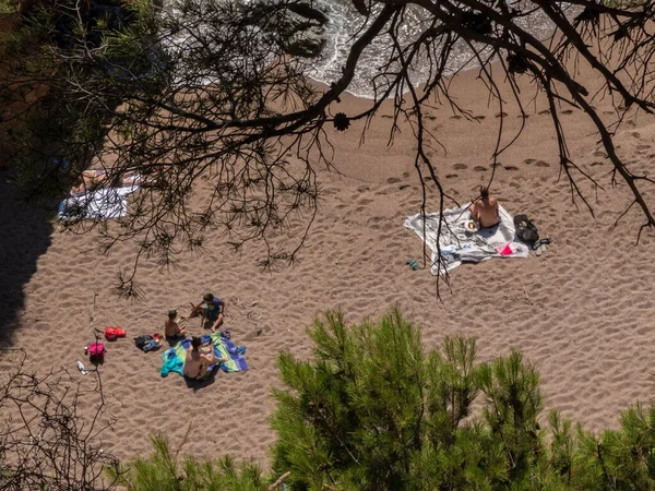 Beautiful View Nudist Beach Town Begur Costa Brava — Stock Photo, Image