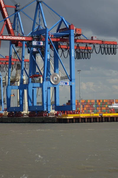 Waltershof Hamburg Mitte Hamburg Germania Luglio 2019 Hamburg Port Container — Foto Stock