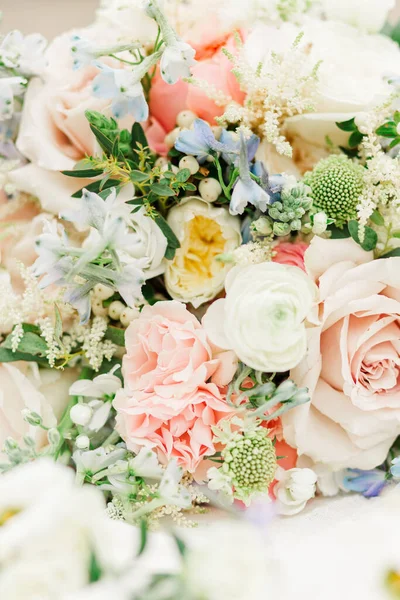 Close Bridal Bouquet Roses — Stock Photo, Image