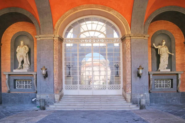 Glazed Door Royal Palace Naples Italy — Stock Photo, Image