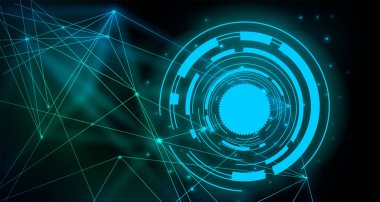 Soyut teknoloji geçmişi yüksek teknoloji iletişim konsepti yenilik geçmişi. vektör dijital küresel teknoloji kavramı.