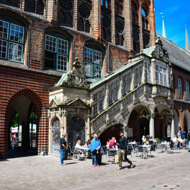 A view of the historic staircase in Luebeck