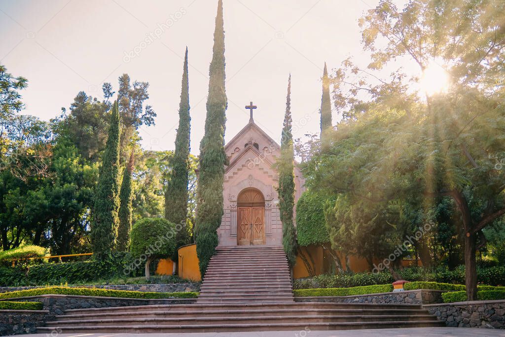 A Church on Cerro de las Campanas in Queretaro, Mexico