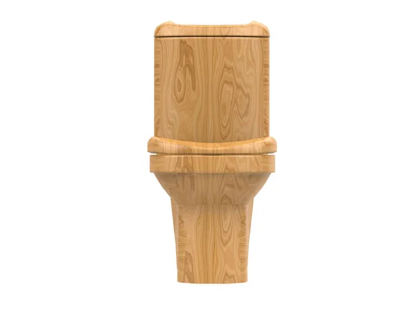 wooden WC lavatory water closet - 3d illustration