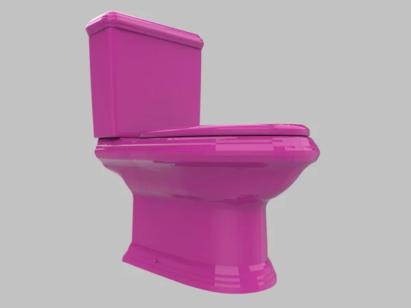 Ilustracja Różowy Toaleta Szafa Łazienka Siedzenia — Zdjęcie stockowe