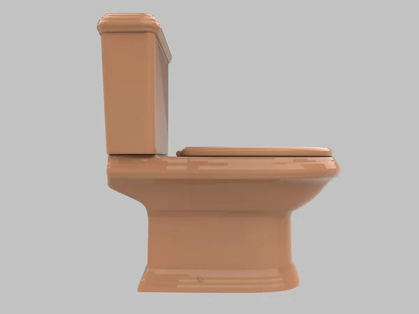 Klasik Tuvalet Porseleninin Izole Bir Koltuğu Illüstrasyon — Stok fotoğraf