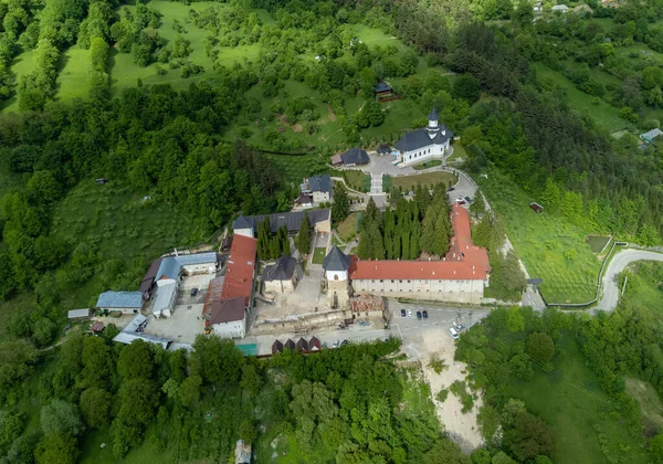Landscape Pangarati Monastery Romania Summer Church — Stock Photo, Image