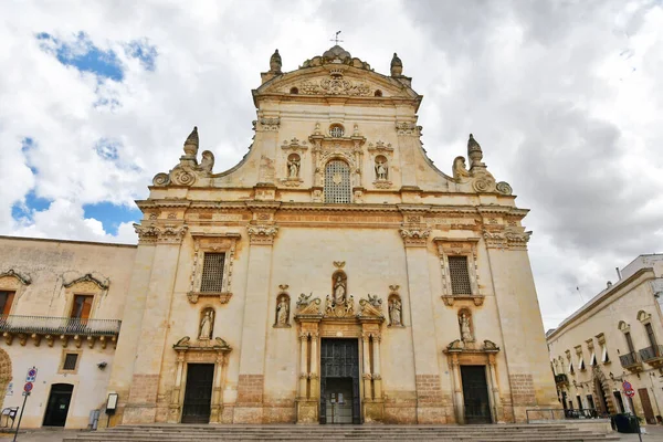 Fasáda Kostela Galatině Staré Vesnici Provincii Lecce — Stock fotografie