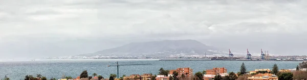 Panoramisch Uitzicht Haven Het Westelijke Deel Van Stad Malaga Spanje — Stockfoto