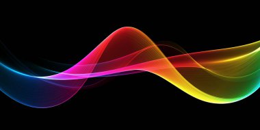 Güzel soyut gökkuşağı ışık dalgası fütüristik arkaplan