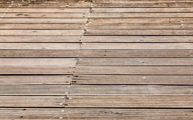 Ahşap güverte arkaplanının yüksek açılı görüntüsü