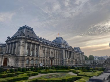 Brüksel, Bergium 'daki Kraliyet Sarayı' nın nefes kesici manzarası