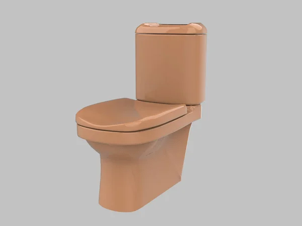 Renderizado Asiento Inodoro Sanitario Porcelana Baño Clásico — Foto de Stock