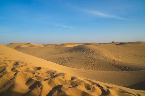 Det Torra Landskapet Sanddynerna Den Extremt Varma Öknen — Stockfoto