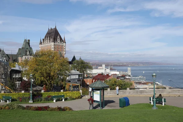 Naturskön Utsikt Över Byggnader Kuststaden Quebec Kanada — Stockfoto