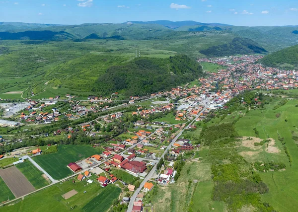 Praid Tatil Köyünün Havadan Manzarası Romanya Harghita Insansız Hava Aracı — Stok fotoğraf