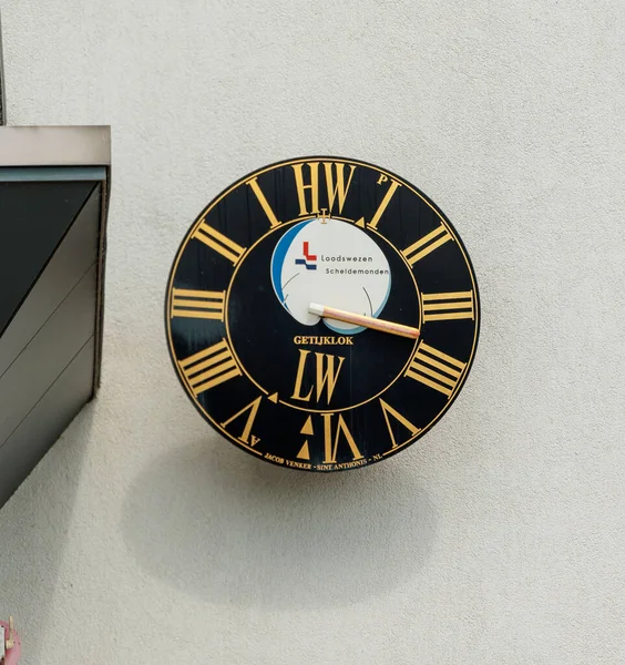 Closeup Tide Clock Vlissingen Netherlands — Foto Stock