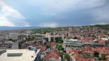 A time-lapse of a cityscape in Bulgaria in the daytime.