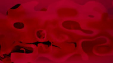 An abstract animation of a bright red liquid surface for overlays