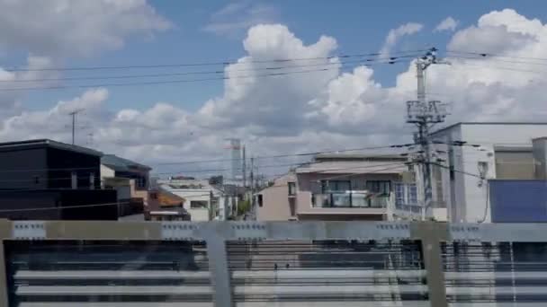 View Train Window Tokyo Suburbs — Stok video