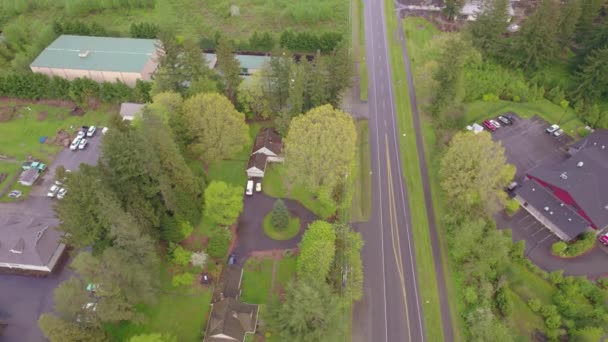 Αεροφωτογραφία Του Δρόμου Στο North Bend Snoqualmie Washington Usa — Αρχείο Βίντεο